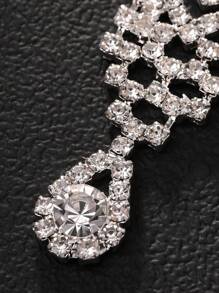 1 件锆石头带、泪珠头饰和欧美风格新娘发饰、头饰珠宝、头链、发藤链、发饰、学校用品、