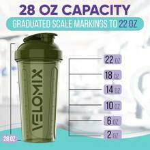 2-Pack 28oz/830ml Premium Shaker Bottles With 4 Stainless Steel Balls - Leakproof  Mixer Cups For Protein, Smoothies & Meal Replacement - Gym, Office, Travel & Home Use - Blue & Clear Combo With Measurement Marks - 94) 綠色/黑色 - 查看 5