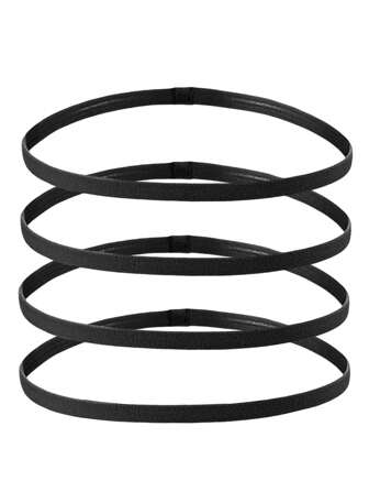 4pcs Unisex Non-Slip Silicone Headbands Stretchy Sport Hairbands - Perfect For Football, Soccer, Basketball, Running, Yoga & More, Men Accessoires