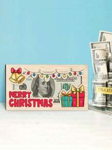 1 pièce/3 pièces Porte-monnaie de Noël, porte-monnaie en bois unique et charmant pour les cadeaux de Noël, ornements de bureau, décorations de fête de Noël, cadeaux surprises idéaux pour l'argent, décoration de festival à la maison