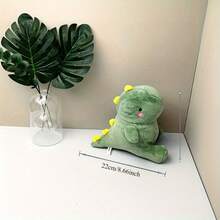 Adorable Fat Dino Plushie Set - Multi-Color Cute Stuffed Dinosaurs, Squishy Kids Room Decor & Birthday Gift 22CM - 綠色 - 查看 2
