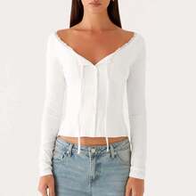 Women's Simple Slim Tops Cardigan Women's Summer And Autumn Clothing Tops Suitable For Daily Home Life Or Party Dating - White - View 4