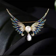 1pc Angel Wings Love Brooch Zinc Alloy Material Paint Craftsmanship Elegant Style Fashionable And Exquisite Suitable For Suits, Dresses, Daily Wear Accessories, Gifts For Friends And Family Birthday Parties