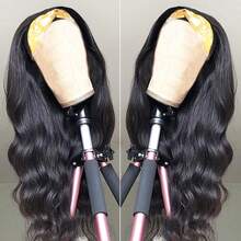 200 Density Glueless Headband Wig Human Hair Body Wave Human Hair Wig Brazilian Remy Full Machine Made Hair Wigs For Women Human Hair Wig 18 20 22 - Natural Black - Xem 3