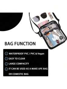 Stadium Event Clear Bag Women's Clear Bag Purse Crossbody Bag Stadium Approved With Front Pocket For Concerts - 灰色 - 查看 11