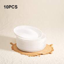 5/10pcs 5.9 Inch (Approx. 15cm) Appetizer Plates, Lightweight PP Dishware, Durable Reusable Plastic Plates/Trays For Salad, Dessert, Cake, Suitable For Graduation/Birthday/Singles Party, Wedding, Outdoor Picnic, Kitchen, Dorm, Microwave And Dishwasher Friendly,School Supplies - Multicolor - View 18