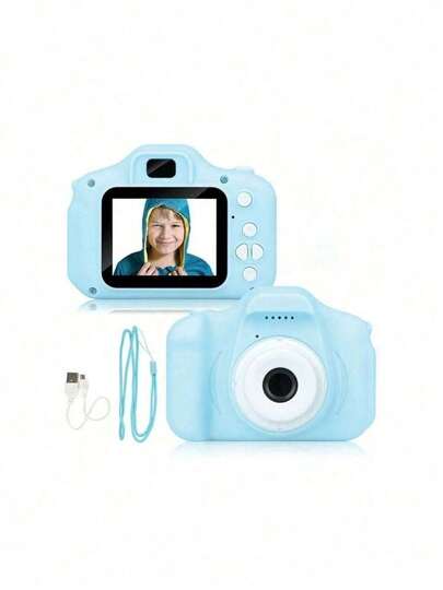 Mini-câmera digital de 2 polegadas com tela HD recarregável para crianças Brinquedos fotográficos fofos com câmera
