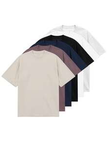 Women's Multi-Color Solid Color T-Shirt Comfortable Style Breathable Fabric Suitable For Home Or Outing - 卡其色 - 查看 1