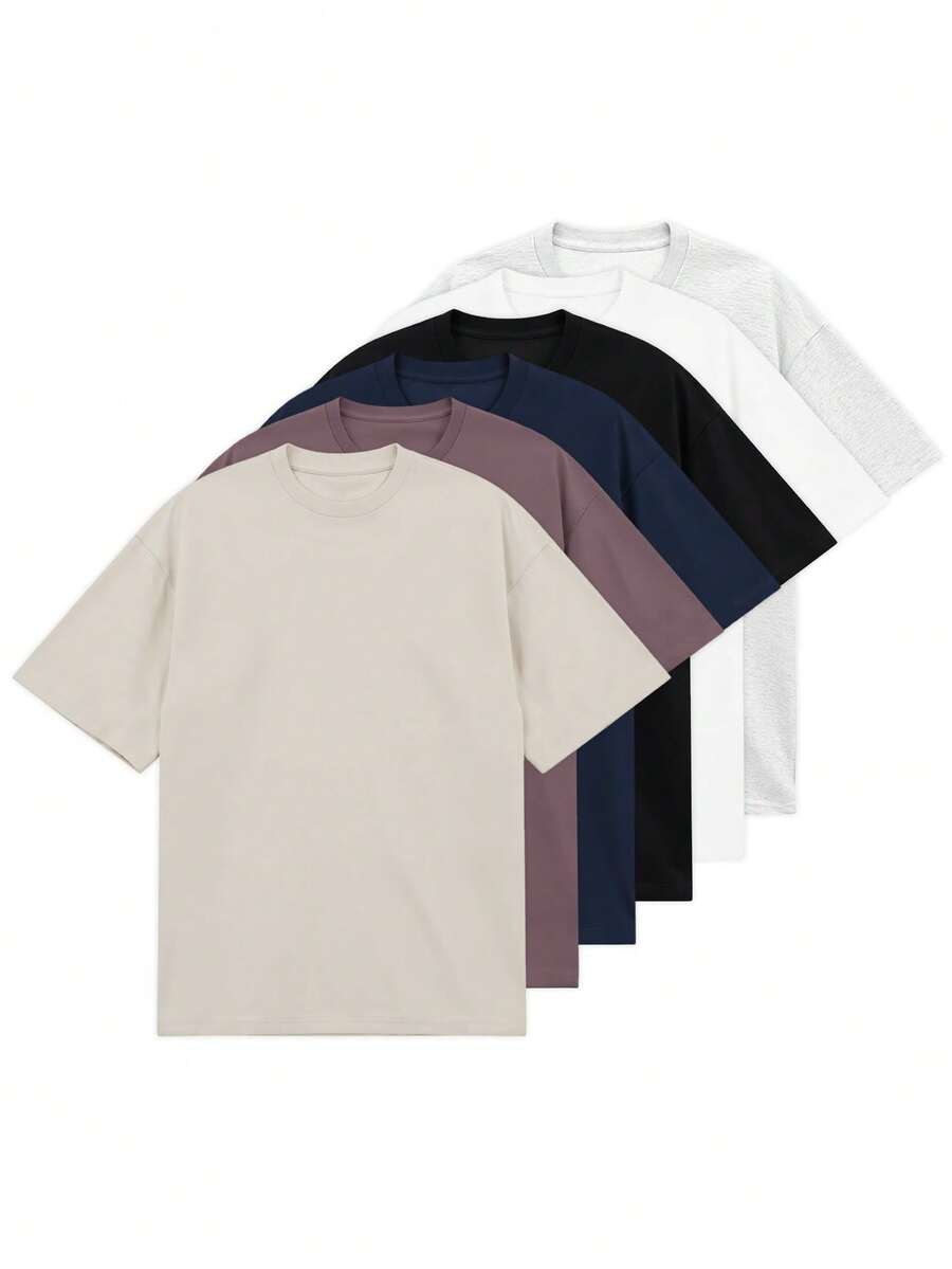 Women's Multi-Color Solid Color T-Shirt Comfortable Style Breathable Fabric Suitable For Home Or Outing - 卡其色 - 查看 1