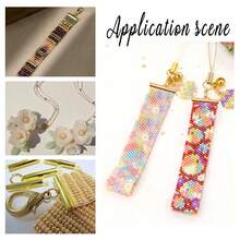 MAGICALCUTDIE 1box Iron Slide On End Clasp Tubes Slider End Caps Golden 13.5x7x3cm 3mm Inner Diameter 200pcs/Box - 金色 - 查看 7