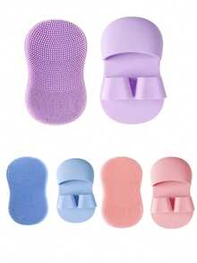 即时可用的迷你指形洁面刷，硅胶软毛，用于按摩和卸妆的洁面刷，洁面仪，洁面刷。 - 彩色 - 查看 16