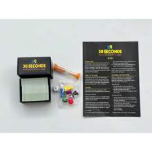 1 套疯狂 30 秒英语棋盘游戏，适合家庭聚会、多人派对、送给朋友和家人的礼物