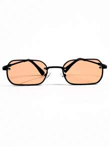 2pcs Men's Black Frame Caramel Lens Retro Square Copper Mini Y2K Classic Fashion Glasses, Suitable For Daily, Photography, Vacation, Travel (Comes With Glasses Cloth & Strap) - 1*black Frame/full Gray+1*black Frame/light Brown (without Box) - View 4