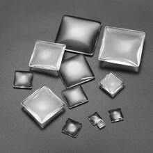5-50pcs Square Glass Cabochon 6/8/10/12/14/16/18/20/25/30/40 Mm Transparent Clear Flatback Cameo Jewelry Making Accessories - Glass - View 4