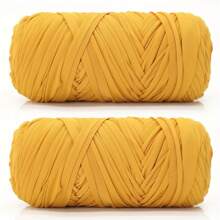 1/2 件优质 T 恤纱线，400 克（200 克 * 2），2 包优质高弹力编织碎布纱线，高弹力绳纱，纱线，钩针纱线，优质高弹力编织碎布纱线，适用于手工编织袋、篮子、地毯、鞋子、家居装饰和 DIY 工艺品，有多种颜色可供选择。 - 彩色 - 查看 38