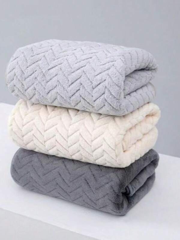 3pcs Pack Home Use Coral Fleece Towels/Bath Towels, Super Soft Absorbent Quick Dry, No Shedding No Fading, Suitable For Face Washing, Showering, Body Wrap, Hair Drying, Bathroom, Outdoor, Gym