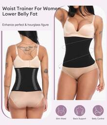 Women Shaping Band After Baby Tummy Tuck Belt Slimming Body Shaper Waist Trainer Wrap Belt Tummy Control Shapewear - Black - View 3