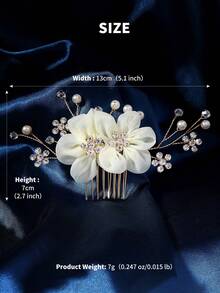 优雅发梳装饰，适用于盘发造型、婚礼派对、日常发饰，情人节配饰