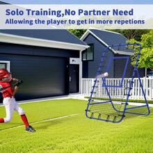 7x4 FT Volleyball Rebounder Net,Ultimate Training Equipment For Volleyball & Lacrosse,Enhanced Bouncing System For Volleying, Bumping, Spiking Drills,Multiple Adjustable Rebound Angles For Customized Practice - Blue - View 4