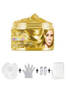 Elikana Men's Temporary Hair Wax Set - Colored Hair Wax, Hair Styling Wax, Hair Gel - Changes Hair Color - Styling Tool Kit - Beard Dye - Bright Blue, Green, Yellow, Easy To Wash, Bold Styling, Suitable For Theme Parties, Valentine's Day Gifts, New Year Gifts