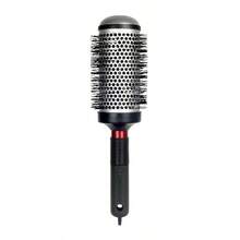 QYTechnique Thermal Hair Brush 390 2 For Curling And Styling HeatRetaining Barrel With AntiStatic Tourmaline Bristles Round Thermal Brush Ideal For All Hair Types1613 - 黑銀 - 查看 4