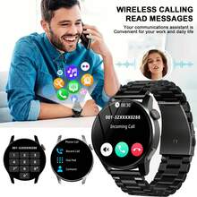 Smart Watch For Men And Women, Can Answer/Make Calls, Remote Photo Taking, Music Playback Control, Pedometer Alarm Clock 100+ Sports Mode, Business Style Steel Strap With 1PC Silicone Strap, Suitable For Daily Wear As A Gift
