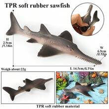 Simulation Soft Rubber Marine Animal Model Toy, Octopus, Manta Ray, Seahorse, Flying Fish TPR Children's Toy, Halloween, Christmas, Easter Party Decoration Gift - Multicolor - View 14