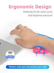 Mouse Wrist Rest, Gel Transparent Mouse Wrist Support Pad, Lovely Ergonomic Mouse Wrist Pad, Soft Transparent Wrist Pain Relief Office Home Desk Computer Mouse