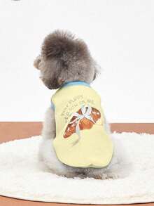Chaleco con estampado de altavoz para mascotas, ligero para perros pequeños como schnauzer, caniche, panda en primavera y verano - Blanco - Ver 9