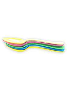 24 Pz Cuchara Sopera Plástico Reutilizables De 18cm Fiesta Colores. - Multicolor - Ver 5