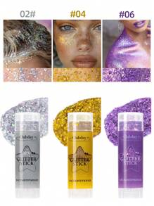 1PC/3PCS/6PCS Holographic Glitter Gel, Long-Lasting Waterproof And Sweat-Proof Party Glitter, Suitable For Stage Performances, Dazzling, Mermaid Theme Holographic Thick Glitter Festival Carnival Accessories