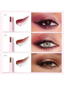 USHAS, Gradient Eyeshadow Stick Set, Two-Color Eyeshadow Makeup Pen Rotating Flash Radiation Eyeshadow Stick, Waterproof And Sweat-Proof Long-Lasting Women's Eye Makeup Eyeshadow Stick Set, Valentine's Day Gift - #03 - Xem 7