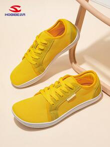HOBIBEAR Unisex Minimalist Wide Toe Box Barefoot Running Shoes, Zero Drop, Lightweight & Comfortable - Yellow - View 5