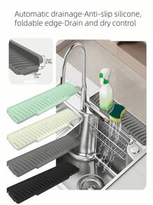 حماية رذاذ حوض المطبخ، غطاء رذاذ الحنفية، صينية تنقيط المقبض، قطعة قماش غسيل أطباق متعددة الأغراض للمطبخ، حصيرة رذاذ الحنفية المحسنة 29.92/24.01 بوصة، حصيرة سيليكون للحنفية، حصيرة تجفيف الحنفية، حصيرة سيليكون لحماية رذاذ الحنفية، حصيرة سيليكون لالتقاط مياه الحنفية للمطبخ والحمام والحوض اليدوي، حصيرة مقاومة للرذاذ، حصيرة سيليكون للبالوعة، جهاز متعدد الوظائف لحماية سطح الحوض من الرذاذ