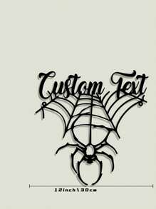 1 件万圣节蜘蛛网金属墙饰，恐怖蜘蛛铭牌雕塑墙饰，适用于客厅、家庭、酒店、商店室内装饰，理想的哥特式风格礼物家居装饰万圣节装饰房间装饰秋季装饰