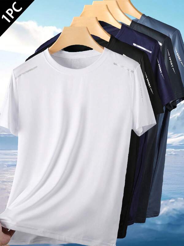 Men's Ice-Cool Adventure T-Shirt - Quick-Dry, UPF Sun Protection For Outdoor Running & Hiking (1-Piece)"