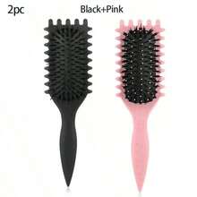 2025新款猪鬃毛造型梳，卷发定型梳，女士卷发造型梳，梳理和定型梳，美发工具，美发产品及配件，理发沙龙美容旅行必备
