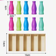 1 件儿童互动饮料颜色匹配记忆训练棋盘游戏玩具，适合朋友聚会、亲子互动、大脑开发，是万圣节、圣诞节、新年、生日的绝佳礼物 - 彩色 - 查看 11