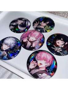 1 件时间特工动画贴纸徽章梦想未来系列全息特工徽章 - 彩色 - 查看 3