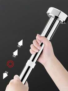 1 pieza de barra ajustable de acero inoxidable, barra extensible para toallas de baño, percha, barra de cortina, percha de armario, barra de cortina de ducha extensible, barra de balcón - No se requiere perforación, adecuada para cortinas, puertas y dormitorios, organizadores