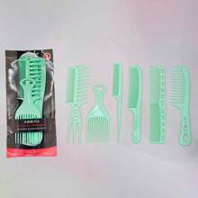 NEFOUME 6 件套专业理发店发型梳套装，适用于男士复古发型，包括尾梳、双面梳、造型梳、宽齿梳、尖梳和锥形梳，适用于沙龙和理发店、返校、旅行度假必需品、女士发饰 - 彩色 - 查看 15