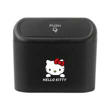Sanrio 3pcs Hello Kitty Car Trash Can, Cute Mini Car Storage Box, Essential Car Accessory, Washable Material, Press-Open Design, Easy To Store And Use, Suitable For All Vehicle Models, Ideal For Car Organization And Storage