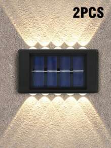 太阳能户外庭院灯、家用壁灯、墙壁装饰、上照灯和下照灯氛围壁灯、4/6/8/10/12/16 LED 凸壁灯，内置电池