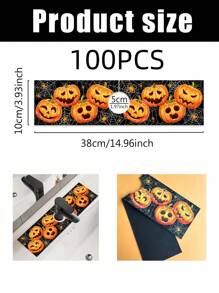 1pc/100pcs Halloween Theme Sink Mat, Funny Pumpkin & Theme Element Draining Mat, Halloween Home Decor, Kitchen Sink Decor. Party Gathering Home Decoration.