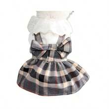 4 件套狗狗连衣裙（带牵引绳），宠物公主裙，适合春、夏、秋季