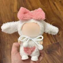 这是17厘米拉布布衣架，两件套衣服，配有水滴耳兔衣服，适合拉布布头饰和吊带背心，小动物，可爱又迷人 - 彩色 - 查看 8