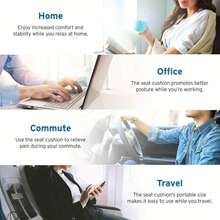 1PC Memory Foam Ergonomic Donut Cushion For Office Chair | Hip & Waist Support Pillow, Postpartum-Friendly, Ideal For Long Time Sitting, Driving & Office Work | Machine Washable Polyester, Modern Comfort Design, Durable Soft Material Chair Cushion Seat Cushion Chair Pillow Cushions Gaming Chair - Multicolor - View 7