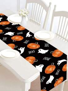 1 件万圣节桌旗、万圣节装饰、万圣节幽灵南瓜图案桌旗、万圣节派对装饰桌布、万圣节装饰桌布、万圣节不给糖就捣蛋装饰、桌面中心装饰、万圣节家居装饰、万圣节厨房装饰、万圣节礼物