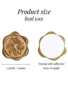20/30/50/100 Pcs Wax Seal Stickers, Wedding Invitation Envelope Seal Stickers, Self Adhesive Envelope Seals, Perfect For Wedding, Invitation, Envelopes, Gift Wrapping, Christmas - Bronze - View 4
