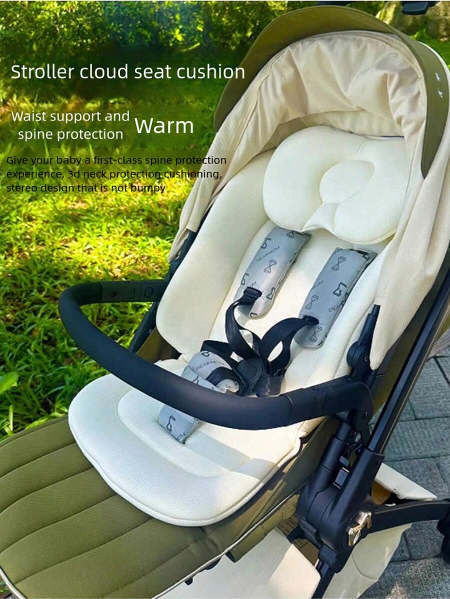 Baby Stroller Cushion, Baby Stroller Seat Cushion, Baby Stroller Cotton Pad Lying Pad, All Year Round Universal - Multicolor - View 1